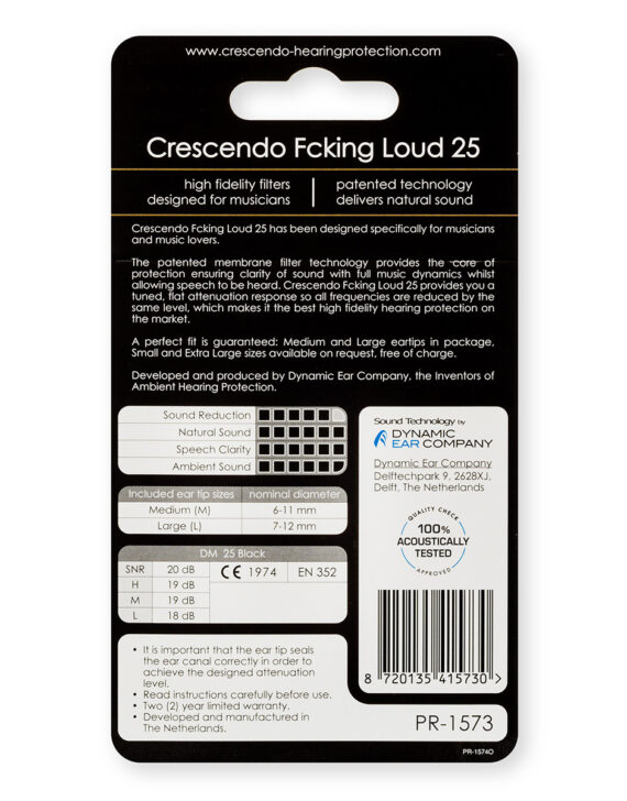 Crescendo PRO – Fcking Loud 25 – Crescendo Hearing Protection